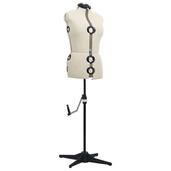 vidaXL krémszínű női állítható próbababa M-es méret 40-46