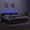 vidaXL barna sz&ouml;vet rug&oacute;s &eacute;s LED-es &aacute;gy matraccal 200x200 cm