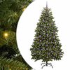 vidaXL Mű kar&aacute;csonyfa 210 cm 300 LED Meleg feh&eacute;r PVC &eacute;s Ac&eacute;l Z&ouml;ld