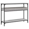 vidaXL sz&uuml;rke sonoma sz&iacute;nű szerelt fa t&aacute;lal&oacute;asztal polccal 100x29x75cm