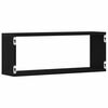 vidaXL Fali Polcok polcokkal 4 pcs Musta tammi 60 x 15 x 23 cm Faanyag