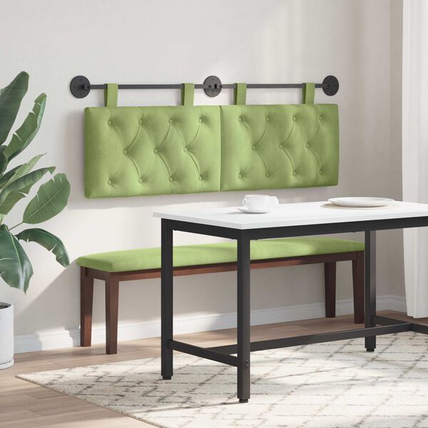 vidaXL Fali Fejt&aacute;mla Vil&aacute;gos z&ouml;ld 130 x 55 x 7 cm B&aacute;rsony