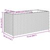 vidaXL sz&uuml;rke polyrattan kerti &uuml;ltetől&aacute;da 2 cser&eacute;ppel 72x30x32 cm