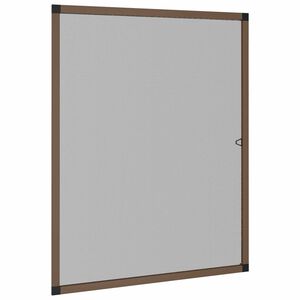 vidaXL Rovarh&aacute;l&oacute; ablakra Barna 110 x 130 cm Alum&iacute;nium &eacute;s &Uuml;vegsz&aacute;l