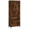 vidaXL f&uuml;st&ouml;s t&ouml;lgy sz&iacute;nű szerelt fa magasszekr&eacute;ny 69,5 x 34 x 180 cm