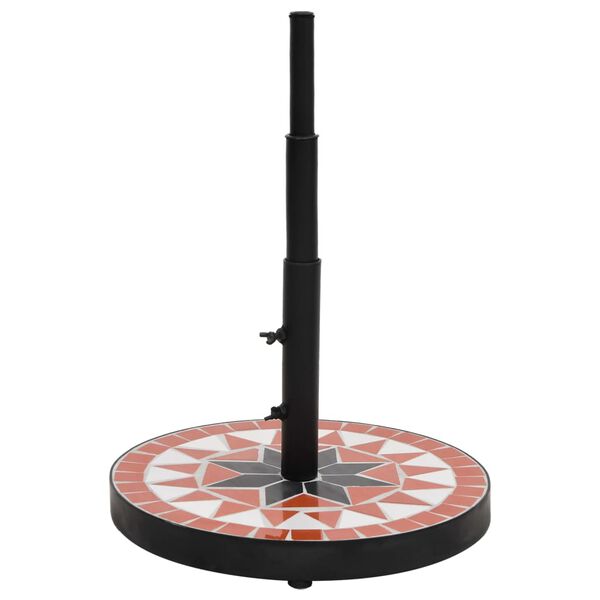 vidaXL terrakotta és fehér kerek napernyő talp 12 kg