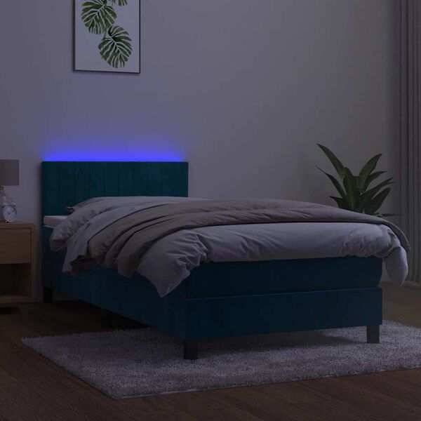vidaXL s&ouml;t&eacute;tk&eacute;k b&aacute;rsony rug&oacute;s &eacute;s LED-es &aacute;gy matraccal 80 x 200 cm