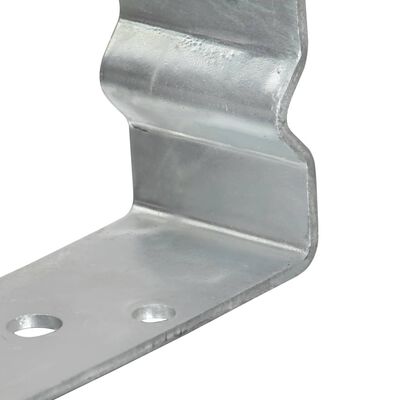 vidaXL 6 db ezüstszínű horganyzott acél kerítéshorgony 9 x 6 x 15 cm
