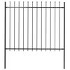 vidaXL fekete ac&eacute;l Woerden kerti ker&iacute;t&eacute;s l&aacute;ndzs&aacute;s tetejű 170 x 150 cm