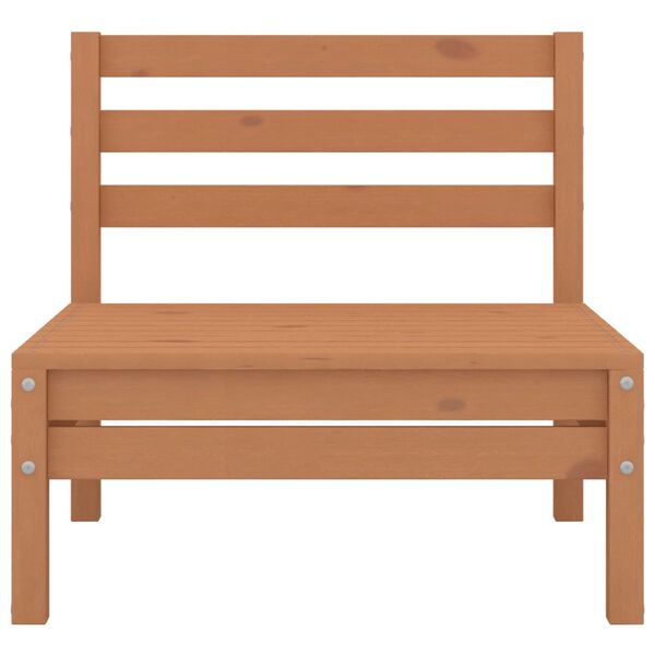 vidaXL 8 r&eacute;szes m&eacute;zbarna t&ouml;m&ouml;r fenyőfa kerti &uuml;lőgarnit&uacute;ra