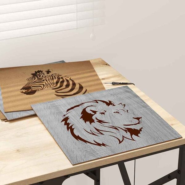 vidaXL Dekor Panelek 12 pcs Sz&uuml;rke Sonoma 30 x 30 x 0.27 cm Faanyag