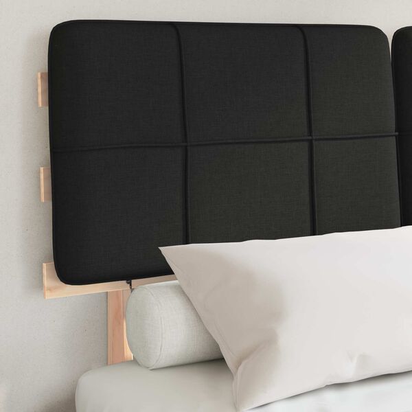 vidaXL &Aacute;gykeret K&aacute;rpitozott Fejt&aacute;ml&aacute;val Fekete 120 x 200 cm