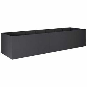 vidaXL Kerti cser&eacute;p Fekete 280 x 80 x 60 cm Hidegen hengerelt ac&eacute;l