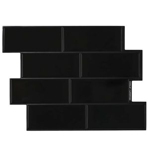 vidaXL Metrócsempe 10 pcs Fekete 29.4 x 21.4 cm Poliuretán és PET