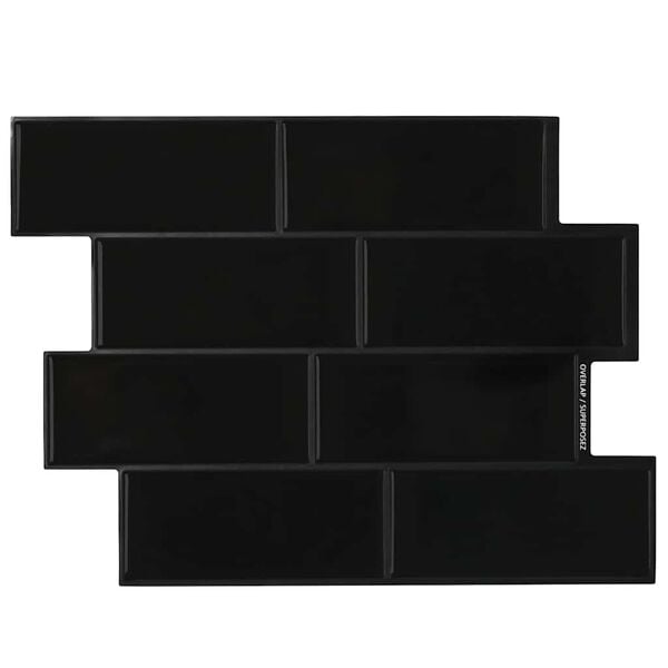 vidaXL Metrócsempe 10 pcs Fekete 29.4 x 21.4 cm Poliuretán és PET