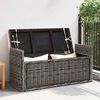 vidaXL T&aacute;rol&oacute;pad p&aacute;rn&aacute;val Fekete Mos&aacute;s 110 x 40 x 50 cm Rattan