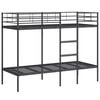 vidaXL fekete ac&eacute;l emeletes &aacute;gy matrac n&eacute;lk&uuml;l 75 x 190 cm