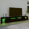 vidaXL fekete TV-szekr&eacute;ny LED-vil&aacute;g&iacute;t&aacute;ssal 260x36,5x40 cm