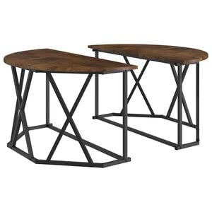vidaXL Doh&aacute;nyz&oacute;asztal F&uuml;st&ouml;lt t&ouml;lgy 80 x 80 x 42 cm Műszaki fa &eacute;s ac&eacute;l