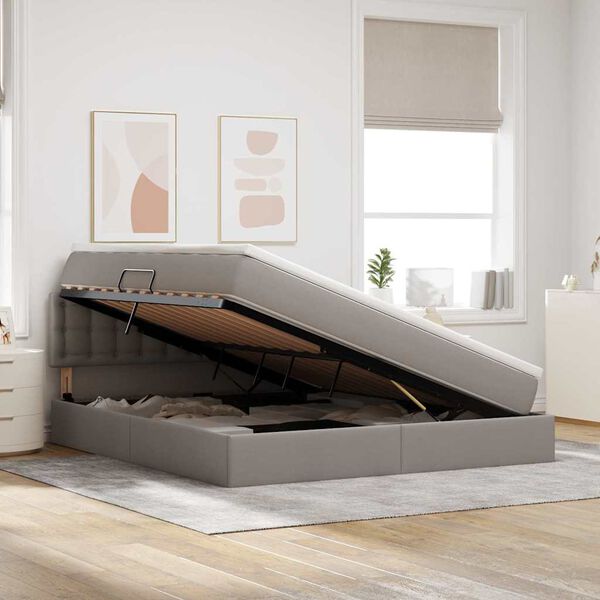 vidaXL &Aacute;gy t&aacute;rol&oacute;val &eacute;s matraccal T&oacute;psz&iacute;nű 160 x 200 cm Faanyag