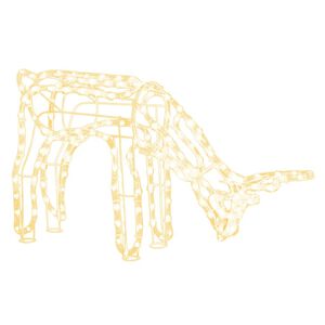 vidaXL meleg feh&eacute;r kar&aacute;csonyi r&eacute;nszarvas figura 73 x 31 x 45 cm