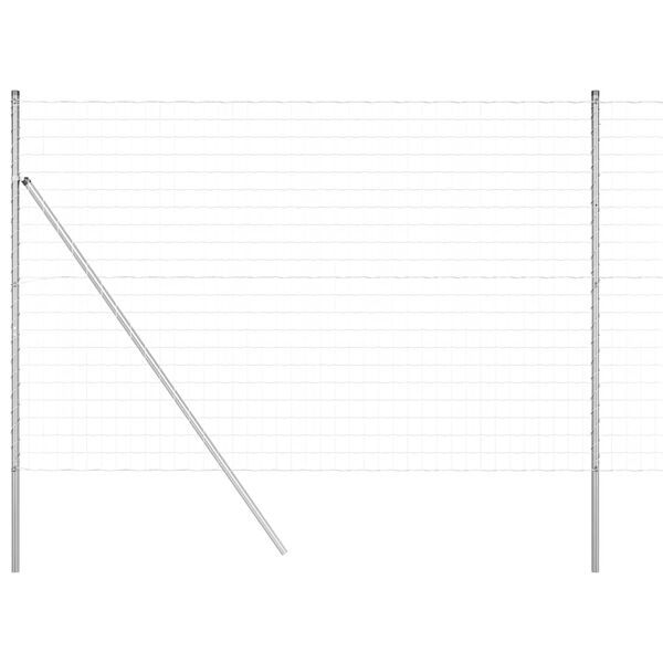 vidaXL Ker&iacute;t&eacute;s oszlopokkal Ez&uuml;st 1,6 x 10 m Ac&eacute;l &eacute;s PVC