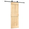 vidaXL Cs&uacute;sz&oacute; ajt&oacute; Term&eacute;szetes &eacute;s Fekete 70 x 210 cm Szil&aacute;rd Fenyőfa