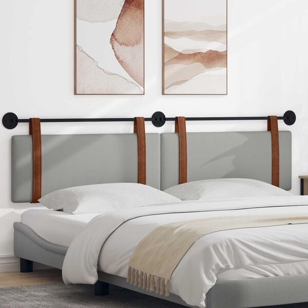 vidaXL Fali Fejt&aacute;mla Egysz&iacute;nű Felhősz&uuml;rke 210 x 55 x 5 cm Antik PU