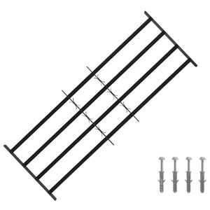 vidaXL Ablakok biztons&aacute;gi r&aacute;cs 4 keresztl&eacute;csel 3 pcs 93-174 cm