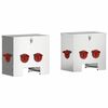 vidaXL Csirke etető 2 pcs Ez&uuml;st 40,5 x 25 x 38 cm Horganyzott ac&eacute;l