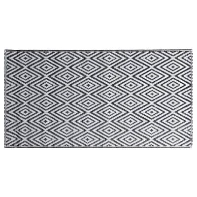 vidaXL fekete-fehér PP kültéri szőnyeg 120 x 180 cm