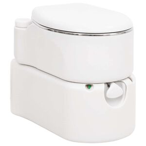 vidaXL feh&eacute;r be&eacute;p&iacute;tett HDPE &eacute;s ac&eacute;l kemping WC 24+17 L