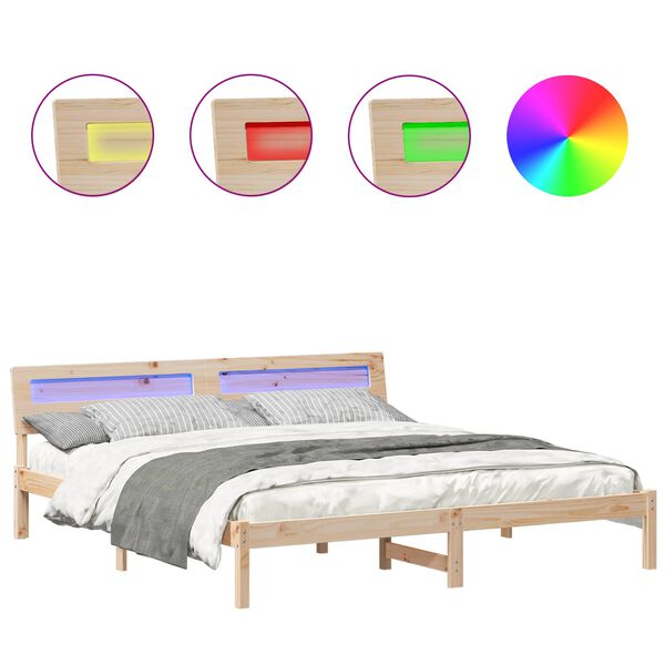 vidaXL &Aacute;gykeret fejt&aacute;ml&aacute;val Barna 200 x 200 cm T&ouml;m&ouml;r fenyőfa