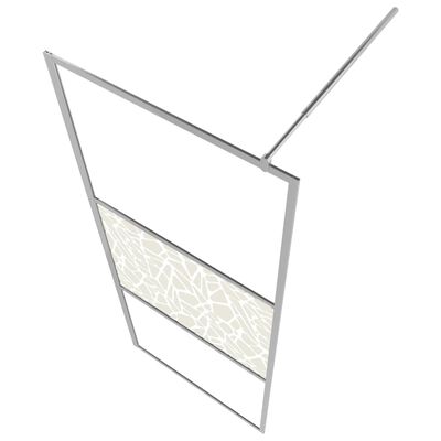 vidaXL zuhanyfal kőmintás ESG üveggel 100 x 195 cm