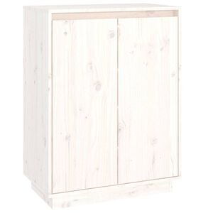 vidaXL feh&eacute;r t&ouml;m&ouml;r fenyőfa cipőszekr&eacute;ny 60 x 35 x 80 cm