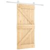 vidaXL Cs&uacute;sz&oacute; ajt&oacute; Term&eacute;szetes &eacute;s Feh&eacute;r 95 x 210 cm Szil&aacute;rd Fenyőfa