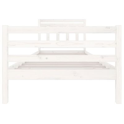 vidaXL fehér tömör fa ágykeret 100 x 200 cm