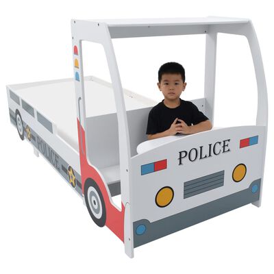 vidaXL rendőrautó formájú gyerekágy asztallal 90 x 200 cm