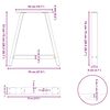 vidaXL 2 db antracitszürke A-alakú étkezőasztal láb 70x(72-73) cm acél étkezőasztal láb