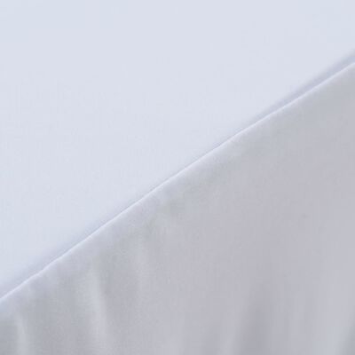 vidaXL 2 darab fehér sztreccs asztalszoknya 120 x 60,5 x 74 cm