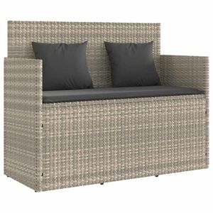 vidaXL vil&aacute;gossz&uuml;rke polyrattan kerti pad p&aacute;rn&aacute;kkal