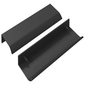 vidaXL Foganty&uacute; 2 db Fekete 120 x 39.6 x 17 mm Alum&iacute;nium