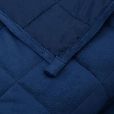 vidaXL kék szövet súlyozott takaró 220 x 235 cm 15 kg