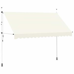 vidaXL k&eacute;zzel feltekerhető kr&eacute;msz&iacute;nű napellenző 350 cm