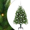 vidaXL Kar&aacute;csonyfa 150 LED-del &aacute;llv&aacute;nnyal Z&ouml;ld 120 cm PE