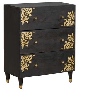 vidaXL Sz&eacute;f Fekete 60 x 33 x 75 cm T&ouml;m&ouml;r Mang&oacute;f&aacute;t