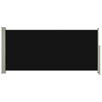vidaXL fekete kihúzható oldalsó terasznapellenző 140 x 300 cm