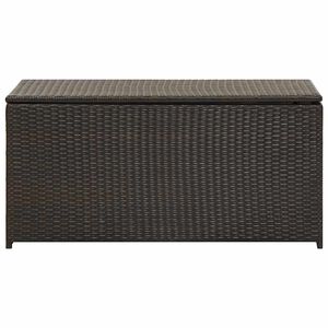vidaXL barna polyrattan kerti t&aacute;rol&oacute;l&aacute;da 100 x 50 x 50 cm