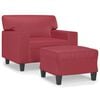 vidaXL bord&oacute; műbőr kanap&eacute;fotel l&aacute;btart&oacute;val 60 cm