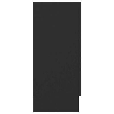 vidaXL fekete forgácslap komód 120 x 30,5 x 70 cm